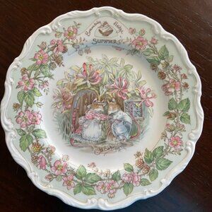 Royal Doulton Brambly Hedge Seasons Dessert Luncheon Plate SUMMER Jill Barklem